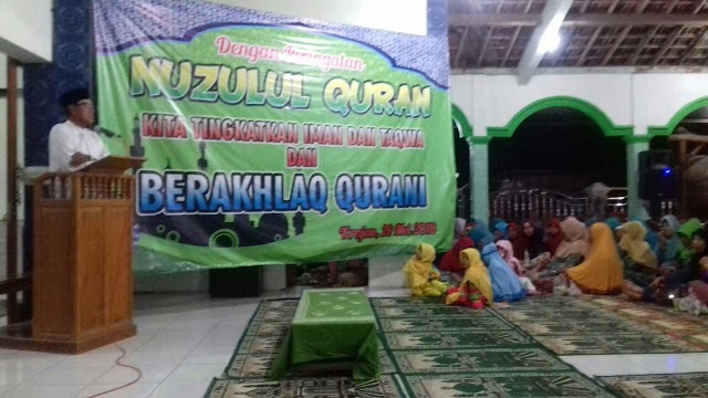 BABINSA KRAJAN LAKSANAKAN PAM PENGAJIAN NUZULUL QUR'AN DI MASJID NURUL HUDA BAKI