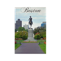 George Washington statue at Arlington Street gate of Boston Public Garden which is adjacent to Boston Common. Store: cafepress.com/Boston_MA