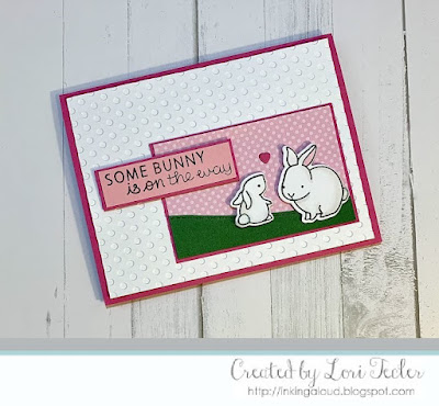 Some Bunny Is on the Way card-designed by Lori Tecler/Inking Aloud-stamps and dies from Lawn Fawn