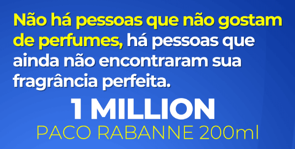 Perfume Dia dos Pais Paco Rabanne One Million + Malbec + 212 VIP Black Carolina Herrera Landing Page Shopify Canva Editável Wordpress Dropshipping Produtos Brasil Landing Pages Editáveis alta conversão