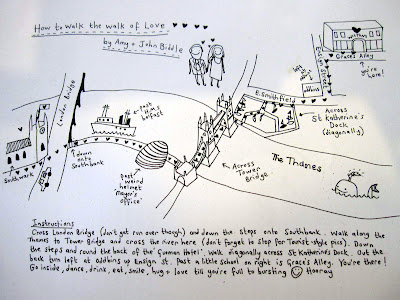 Vows Love on Walk Of Love  Map By Sally Leach