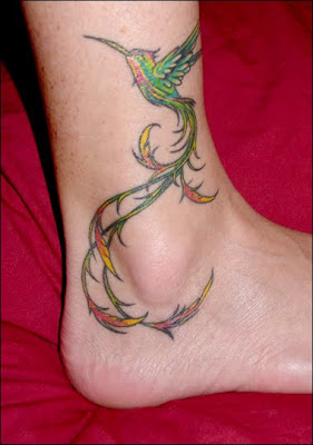 Bird Tattoo For Female Feet 