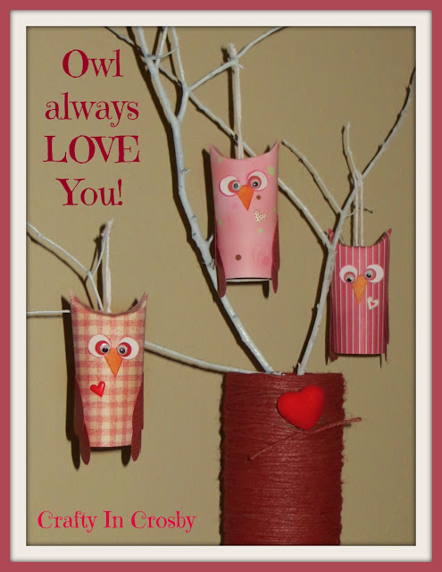 Valentine's Day, Paper Crafts, Owls, Toilet Paper Rolls