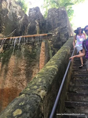 waterfall at Queen's Staircase in Nassau, Bahamas