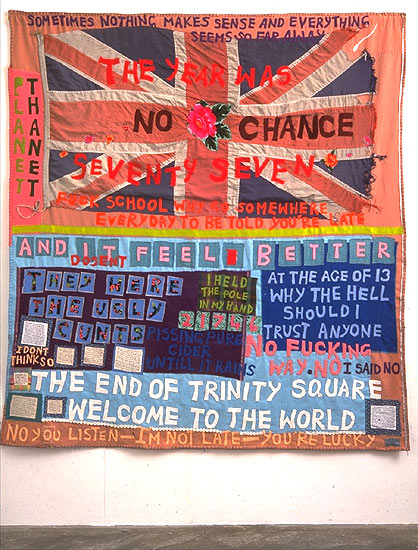 But just want to share this artist Tracy Emin and her quilts