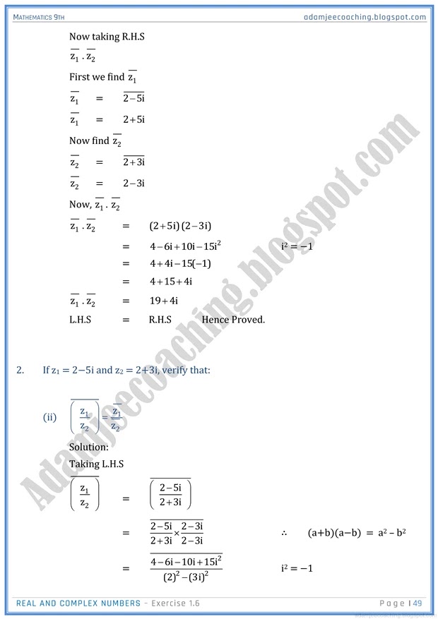 real-and-complex-numbers-exercise-1-6-mathematics-9th