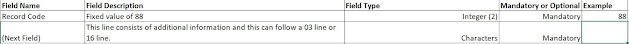 How to read BAI2 bank statement format