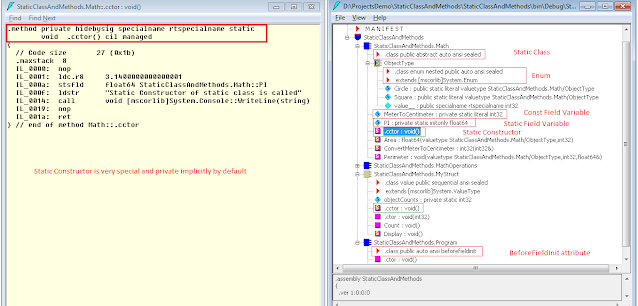 StaticClass-StaticConstructor-StaticMethod-ILCode