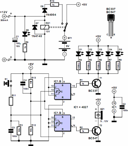 Mains Voltage Monitor Circuit Diagram