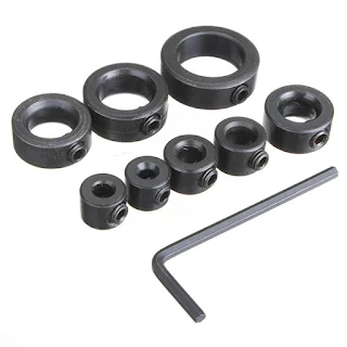 Depth stop shaft collars woodworking split ring set with hex shank wrench set is made and use the metric system