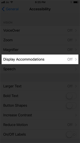 Adaptive screen on the device
