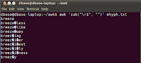 linux awk command