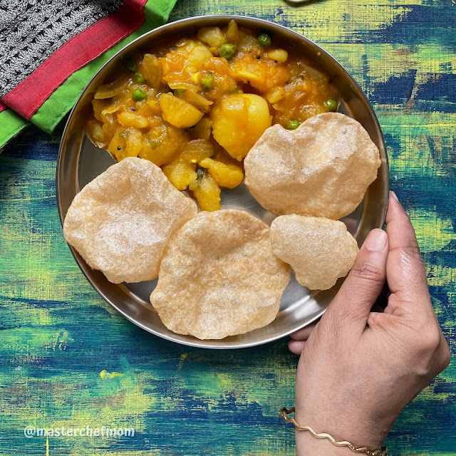 South Indian Style Potato Masala For Poori