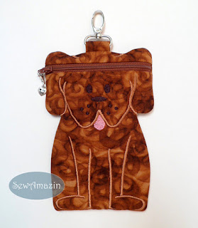  Dog Shaped Zipper Case, Coin Purse, Earbud Pouch