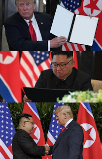 TRUMP KIM HANDSHAKE AT SUMMIT