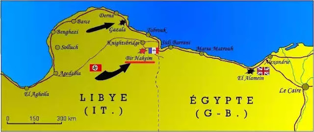 Batalla de Bir-Hakeim en el Norte de África