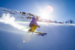 Skifahren in Skigebeite