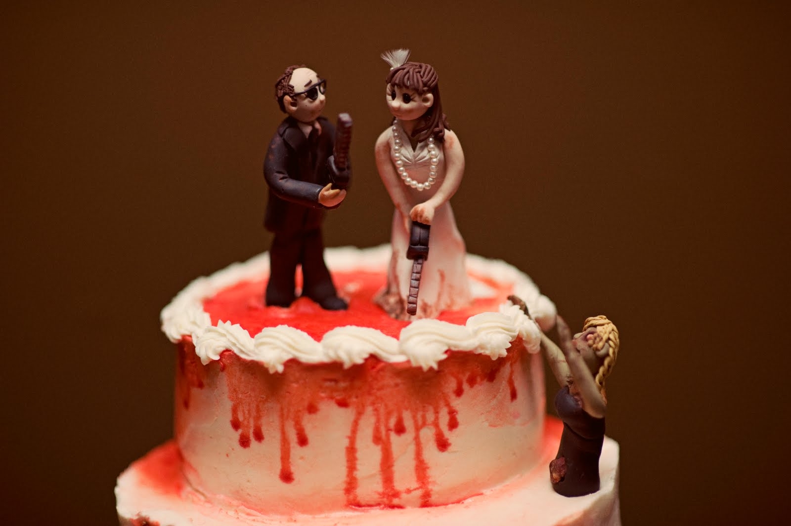 Lynn S Little Creations Featured Cake Zombie Wedding Cake