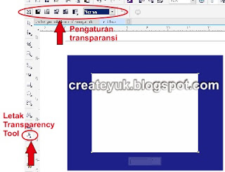 letak transparency tool pada toolbox corel draw