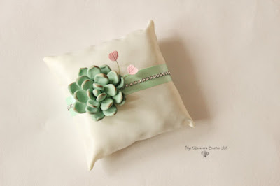 Succulent Ring Bearer Pillow, Garden Wedding, Nature Wedding, Handmade, Vegan, Green Wedding Decor