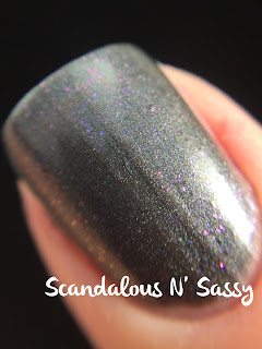 Sweet Heart Polish She's Stark Raving Matte macro with glossy topcoat