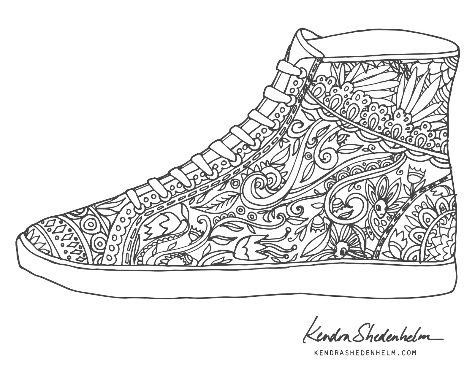 Shoes Coloring Pages 9