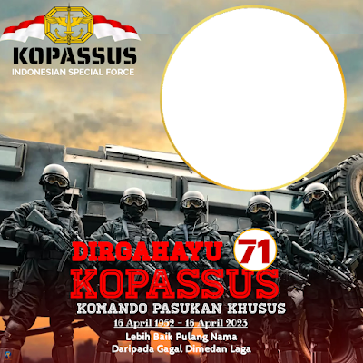 Pasang Twibon HUT KOPASSUS Ke 71 Tahun 2023