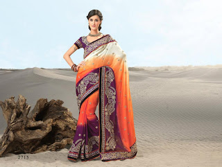 Embroidered Sarees Designs 2013