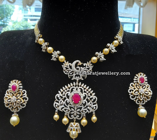 Diamond Pearl Set by Shankar Lal 