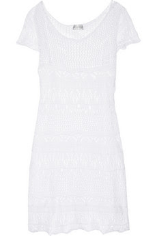 Crocheted cotton mini dress