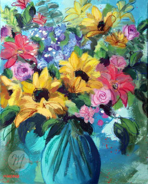 sunshine-day-large-mixed-media-floral-painting