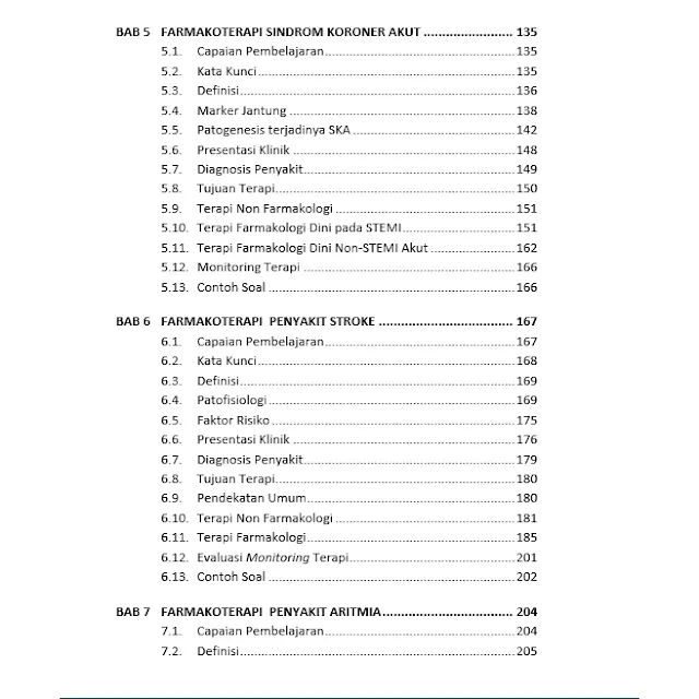 Deepublish - Buku Ajar Farmakoterapi Sistem Kardiovaskuler Ditinjau dari Patofisiologi Penyakit-daftar isi