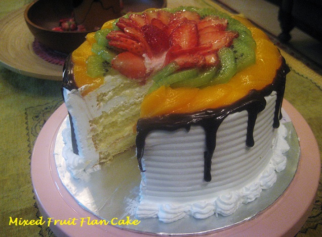 Alyna's Recipes And Stories: Mixed Fruit Flan Cake with 