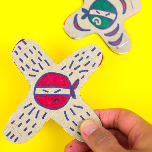 How to Make Cardboard Ninja Stars (that actually fly and throw like real toys!) - Such a fun craft for kids!