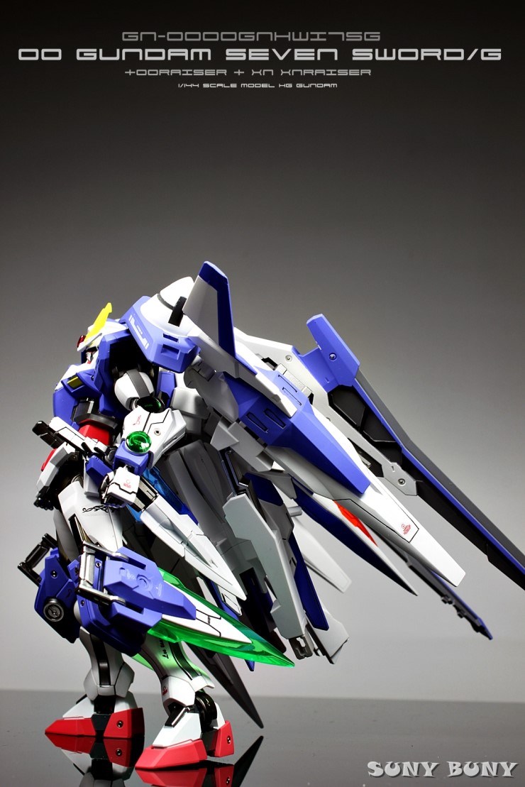 Gundam Guy Hg 1 144 Gn 0000gnhwi7sg 00 Gundam Seven Sword G 00 Raiser Raiser Painted Build