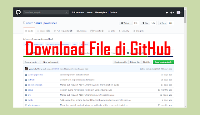 cara download file github