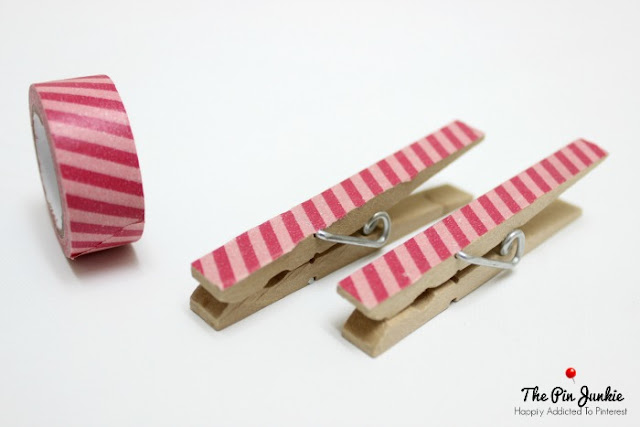 washi tape clothespins