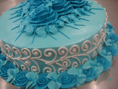 .: Kek Wedding 2 Tingkat Tema Biru