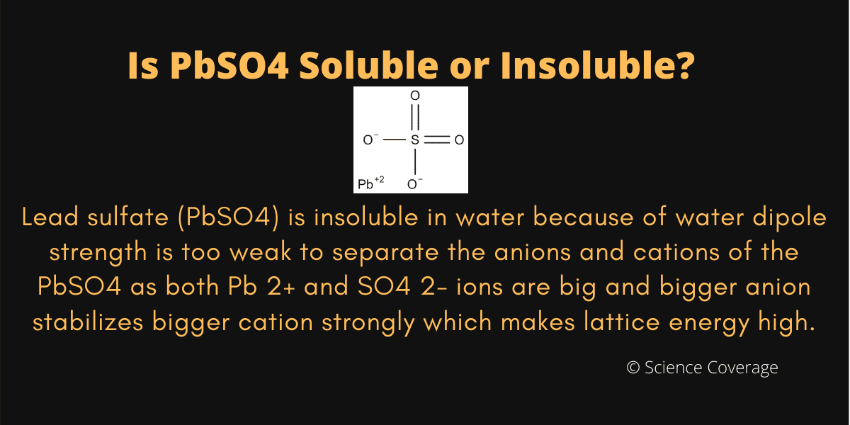 is pbso4 soluble or insoluble in water?