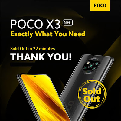 POCO X3 NFC 1st flash sale in Shopee: sold out in 22 mins