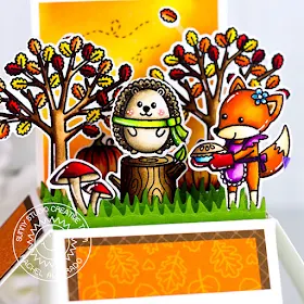 Sunny Studio Stamps: Woodsy Autumn Sunny Sentiments Happy Harvest Fall Themed Card by Rachel Alvarado