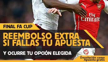 betfair reembolso 25 euros Arsenal vs Aston Villa FA CUP 29 mayo