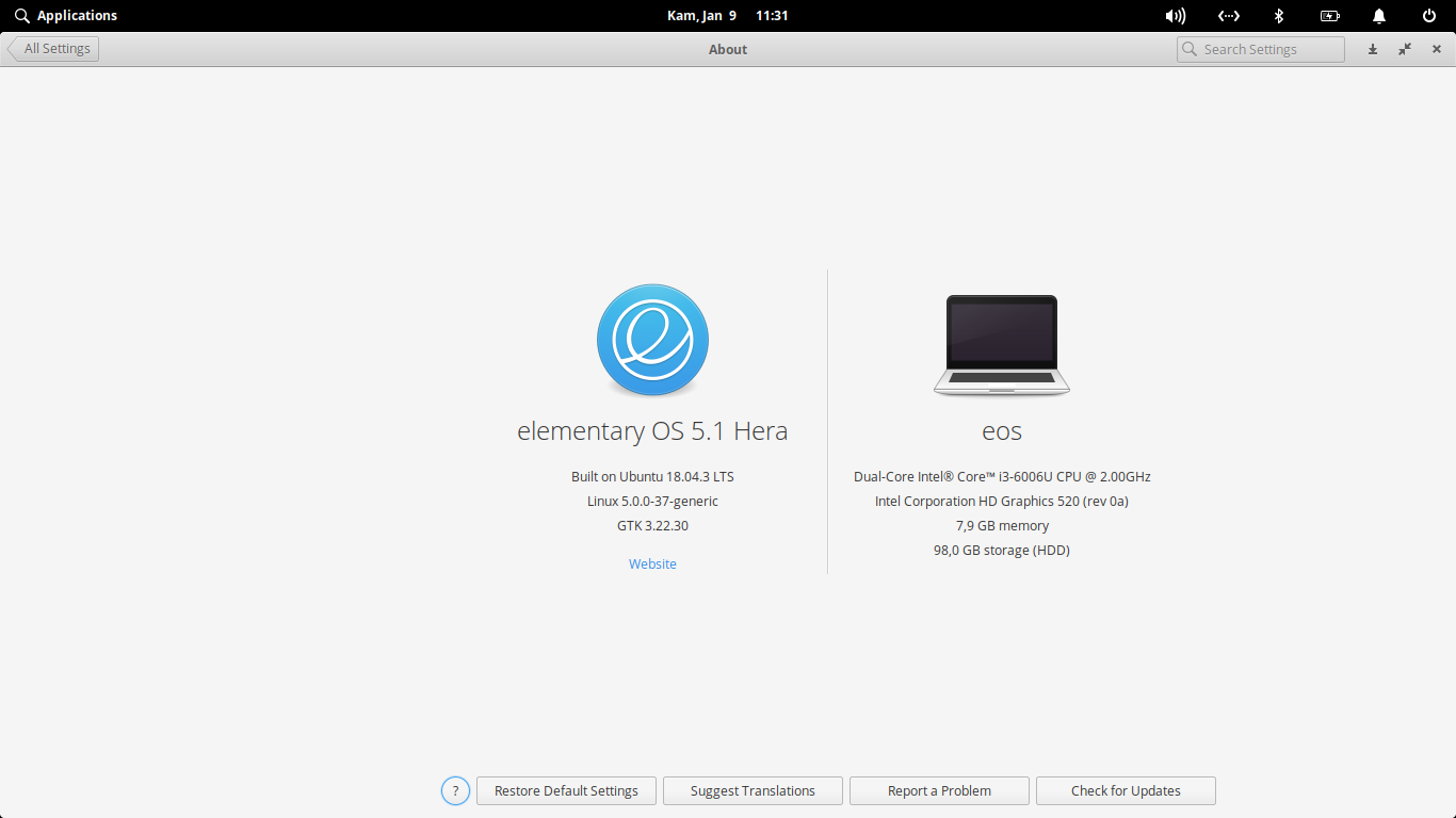 Upgrade Kernel elementary OS 5.1 Hera
