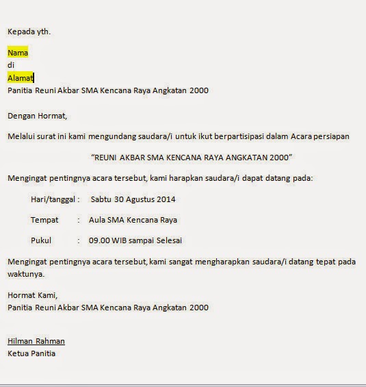 Contoh Undangan Meeting Via Email Dalam Bahasa Inggris 