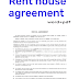 Rent house agreement format - word and pdf