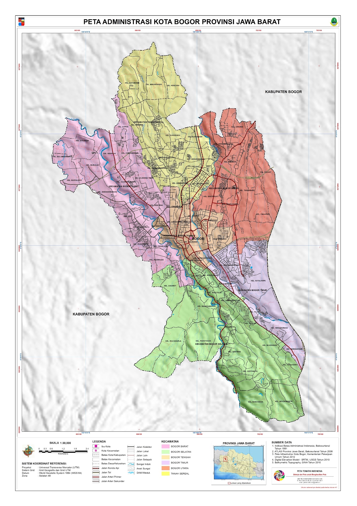  Peta  Kota Bogor