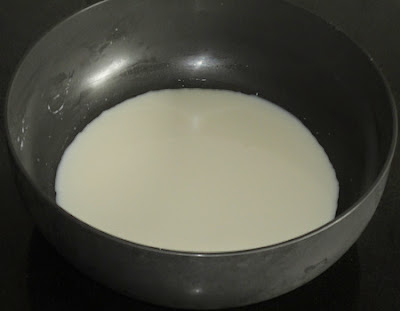 pour milk and sugar