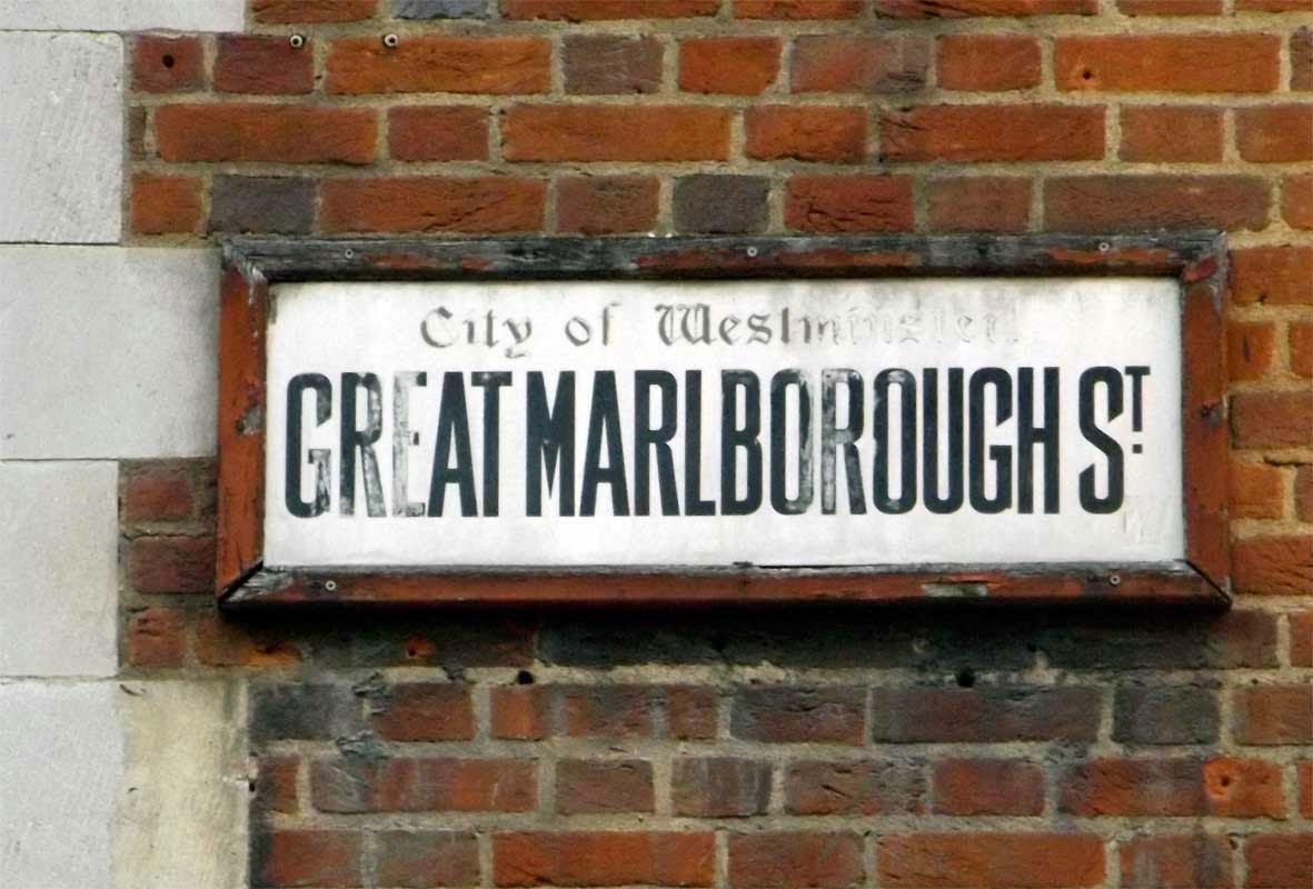 great marlborough street sign london