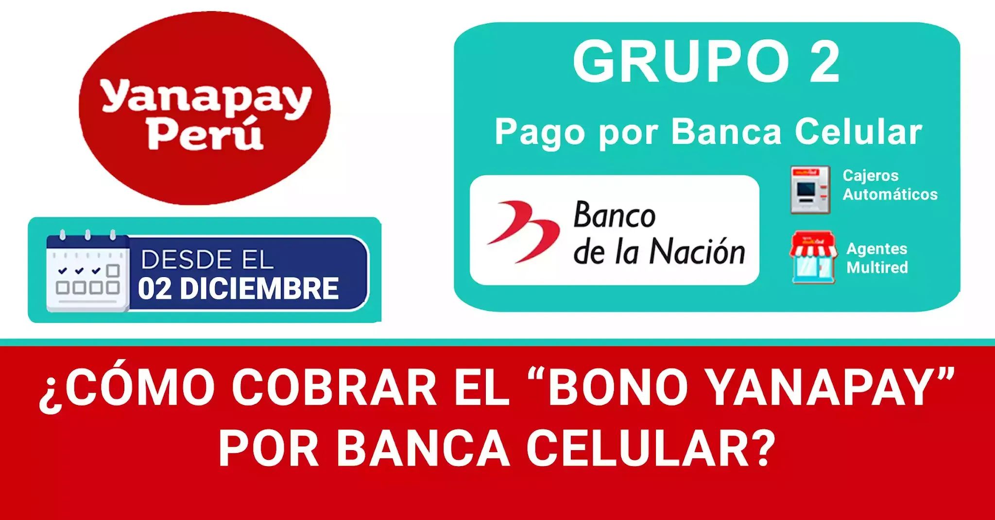 ¿Como Cobrar el BONO YANAPAY, por Banca Celular del Banco de la Nación?