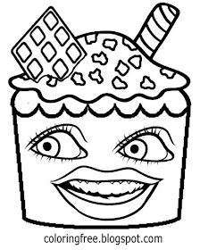 Vanilla chocolate bars cookie biscuit cupcake coloring creative drawing ideas for teenagers to color